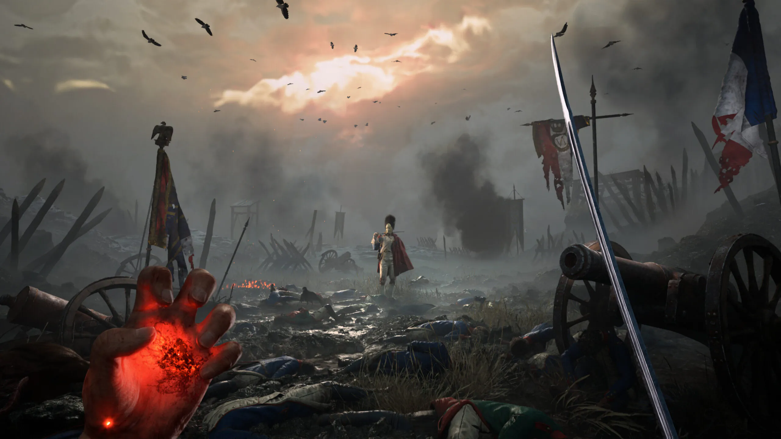 First-person sword and supernatural power on the battlefield